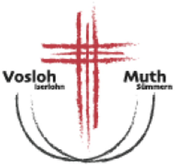 Bestattungen Vosloh & Muth – Logo mit rotem Kreuz